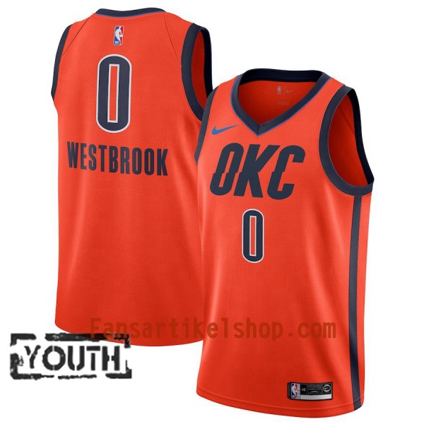 Oklahoma City Thunder Trikot Russell Westbrook 0 2018-19 Nike Orange Swingman - Kinder Oklahoma City Thunder Trikot Russell Westbrook 0 2018-19 Nike Orange Swingman - Kinder